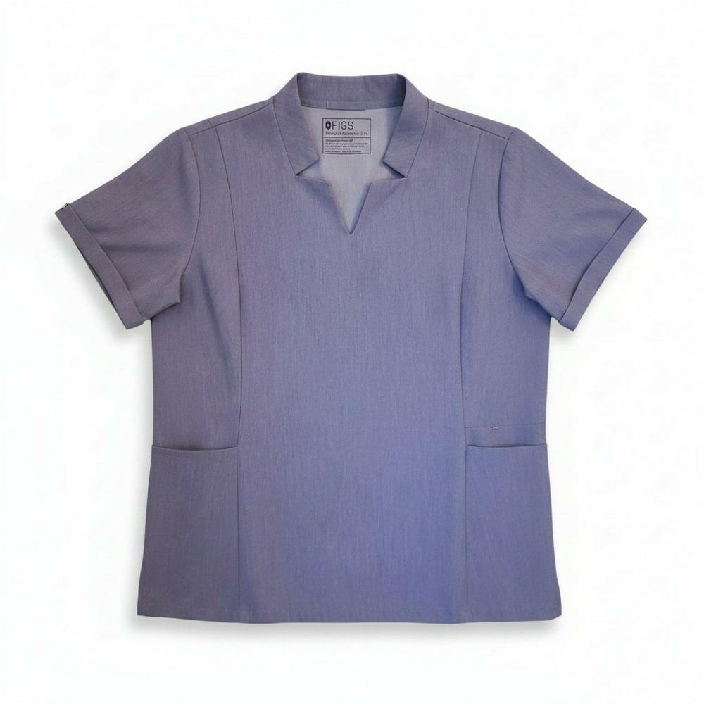 FIGS Technical Collection Graphite Gray Inala Slim Scrub Top, Size XL
